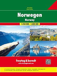Norwegen, Autoatlas 1:250.000 - 1:400.000, freytag & berndt Autoatlanten