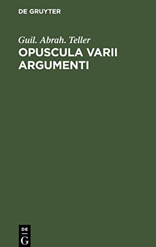 Opuscula varii argumenti