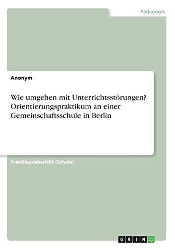 Wie umgehen mit Unterrichtsstörungen? Orientierungspraktikum an einer Gemeinschaftsschule in Berlin