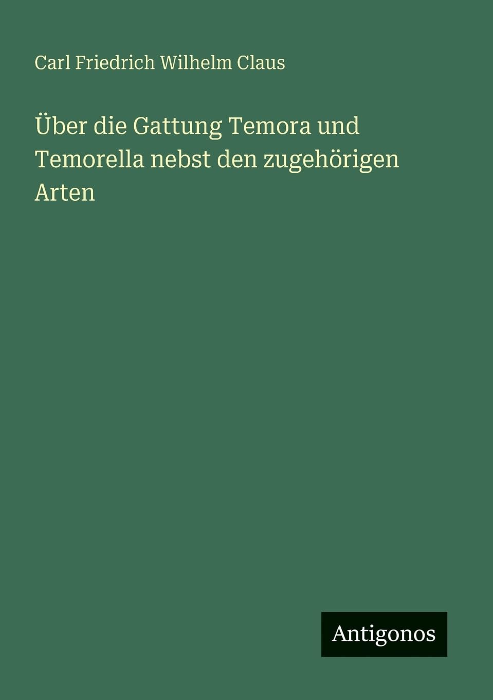 Über die Gattung Temora und Temorella nebst den zugehörigen Arten