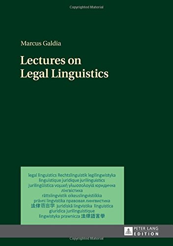 Lectures on Legal Linguistics