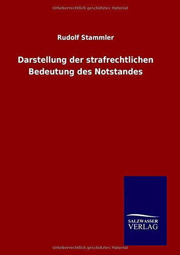 Darstellung der strafrechtlichen Bedeutung des Notstandes