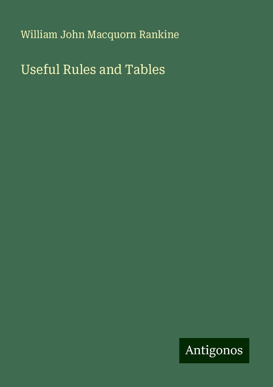 Useful Rules and Tables