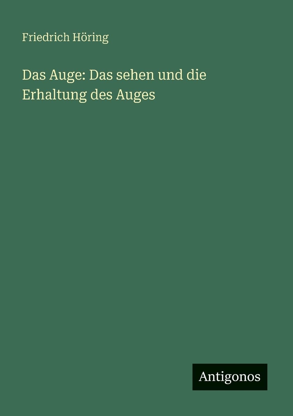 Das Auge: Das sehen und die Erhaltung des Auges