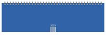 Wochenplaner quer 2023 in blau. Praktischer Tischquerkalender zum Umklappen. Zeitloser Spiral-Kalender 2023 fürs Büro. Wochenplaner für den Schreibtisch