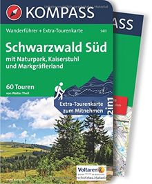 Schwarzwald Süd mit Naturpark, Kaiserstuhl und Markgräflerland: Wanderführer mit Extra-Tourenkarte 1:75.000, 60 Touren, GPX-Daten zum Download. (KOMPASS-Wanderführer, Band 5411)