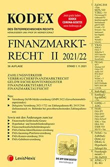 KODEX Finanzmarktrecht Band II 2021/22 - inkl. App: ZaDIG/VZKG/VKrG/FM-GwG/GMSG/FMABG