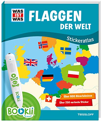 BOOKii   Antippen Spielen Lernen   BOOKii - Was ist was - Flaggen der Welt Stickeratlas - Manfred Baur Gebunden