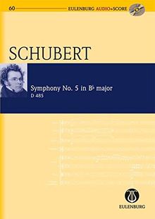 Sinfonie Nr. 5 B-Dur: D 485. Orchester. Studienpartitur + CD. (Eulenburg Audio+Score)