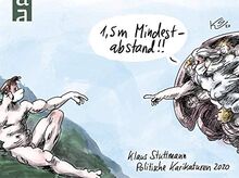 Stuttmann-Karikaturen 2020: 1,5 Meter Mindestabstand