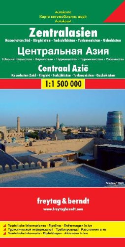 Freytag-Berndt und Artaria Kg Freytag Berndt Autokarten, Zentralasien-Kasachstan Süd-Kirgisistan-Tadschikistan-Turkmenistan-Usbekistan - Maßstab 1, 1 500 000
