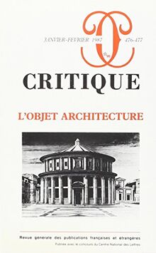 Critique, n° 142. L'Objet architecture