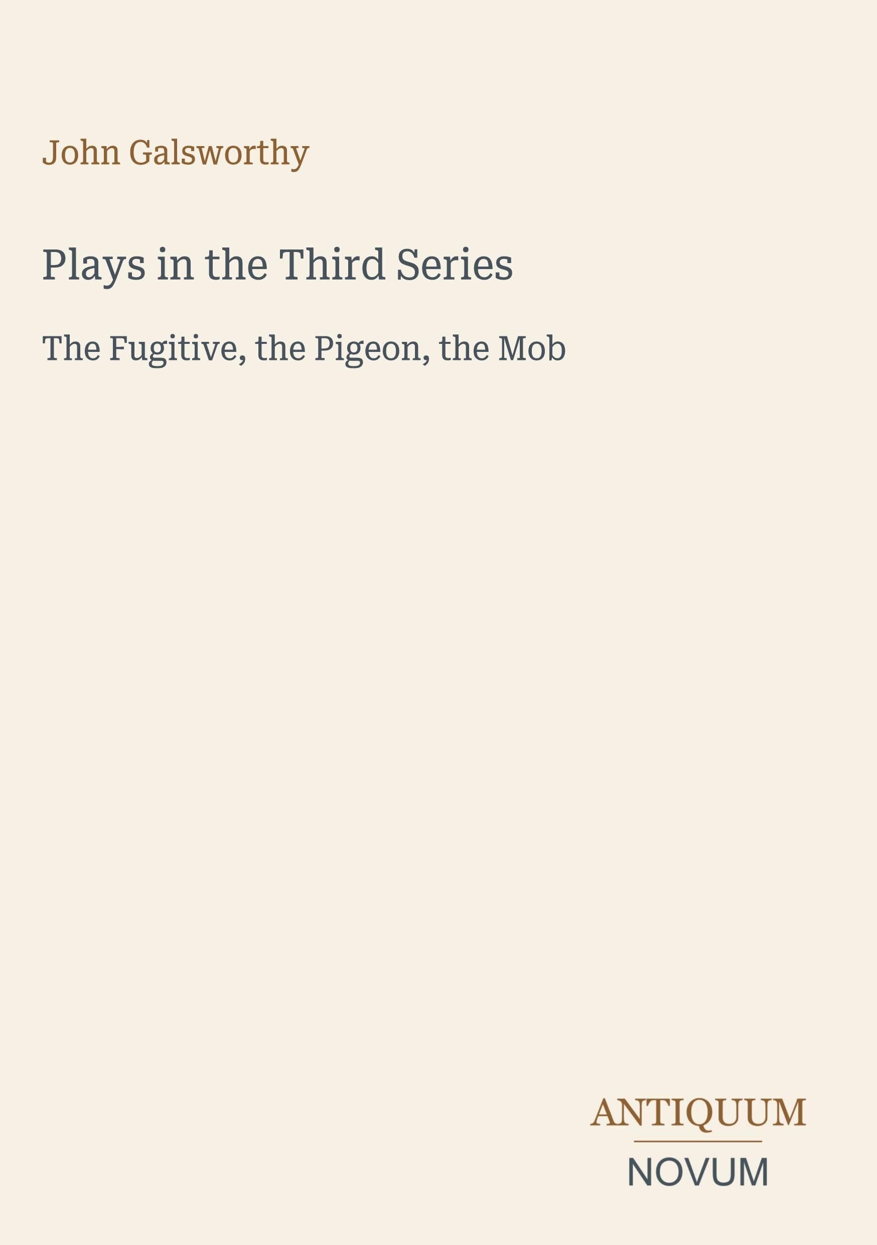 Plays in the Third Series
