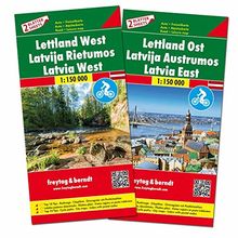 Lettland, Autokarten Set 1:150.000, Top 10 Tips: wegenkaart 1:150 000 (freytag & berndt Auto + Freizeitkarten)