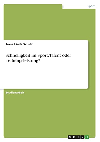 Schnelligkeit im Sport. Talent oder Trainingsleistung?