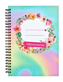 Undercover VSIN0594.Z Notizbuch im Viktoria Sarina Design, DIN A5, mit Spiralbindung, liniert, bunt