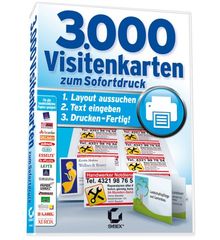 3.000 Visitenkarten zum Sofortdruck