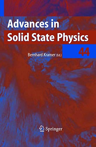 Advances in Solid State Physics (Advances in Solid State Physics, 44, Band 44)