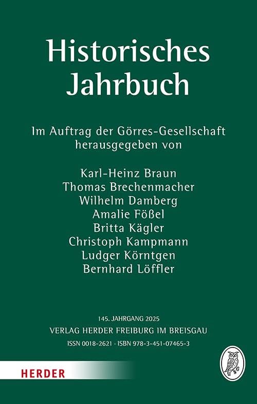 Historisches Jahrbuch 145: 145. Jahrgang 2025