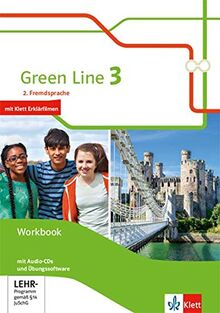 Green Line 3. 2. Fremdsprache: Workbook mit Audio-CDs und Übungssoftware Klasse 8 (Green Line. Ausgabe 2. Fremdsprache ab 2018)