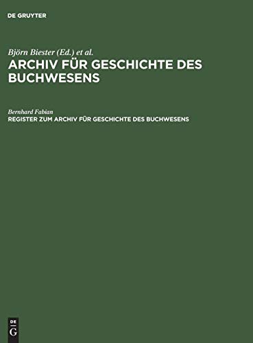 Register zum Archiv für Geschichte des Buchwesens (Band I–XX)