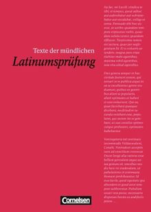 Texte der mündlichen Latinumsprüfung