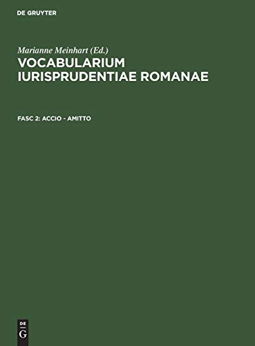 accio - amitto (Vocabularium iurisprudentiae Romanae. A - C)