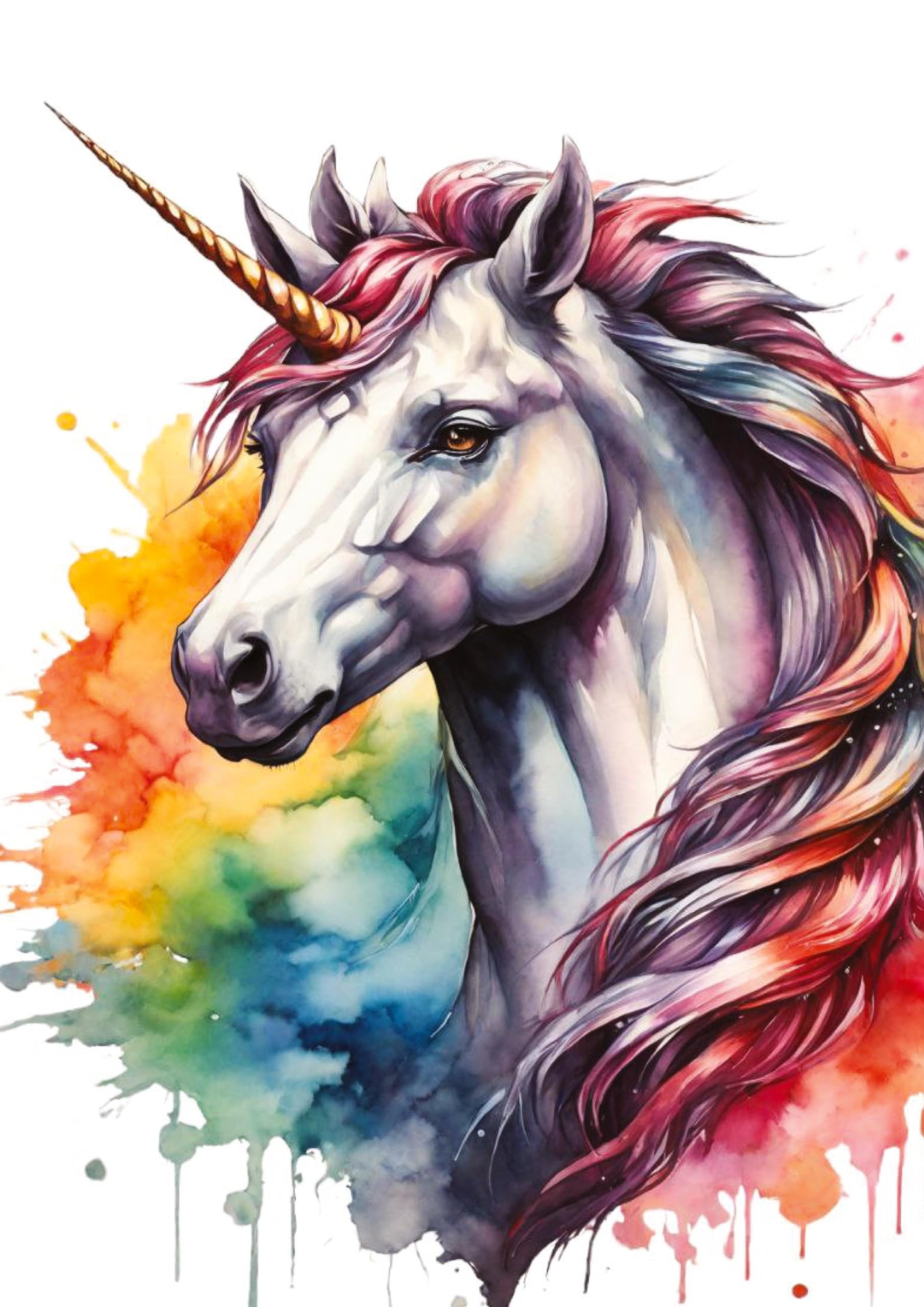 Blanko Notizbuch • A4-Format, 200+ Seiten, Soft Cover, Register, „Einhorn Regenbogen“ • Original #Miodenkmit Blank Notebook • Perfekt als Notizbuch, Blankobuch, Leeres Tagebuch