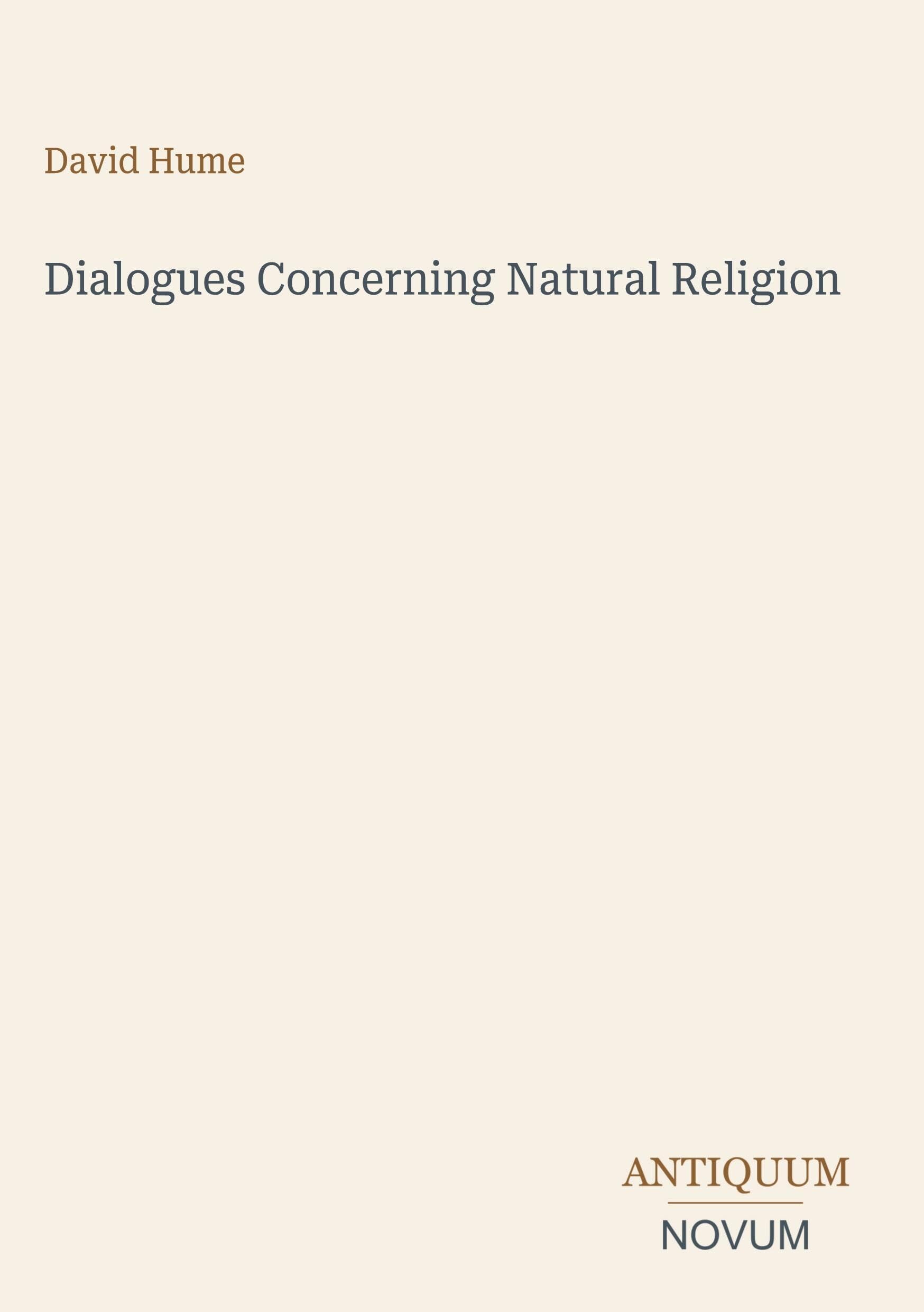 Dialogues Concerning Natural Religion