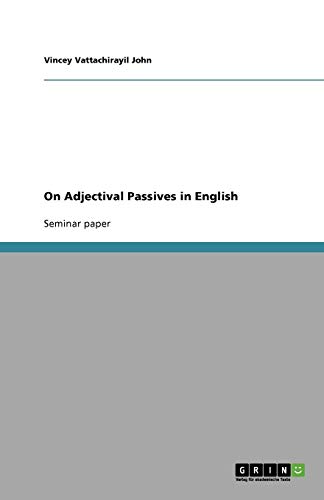 On Adjectival Passives in English