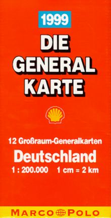 Generalkarte Deutschland 1 : 200 000. 12 Großraum- Generalkarten