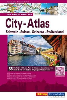 City-Atlas Schweiz: 55 Stadtpläne mit Index (Hallwag Führer und Atlanten)