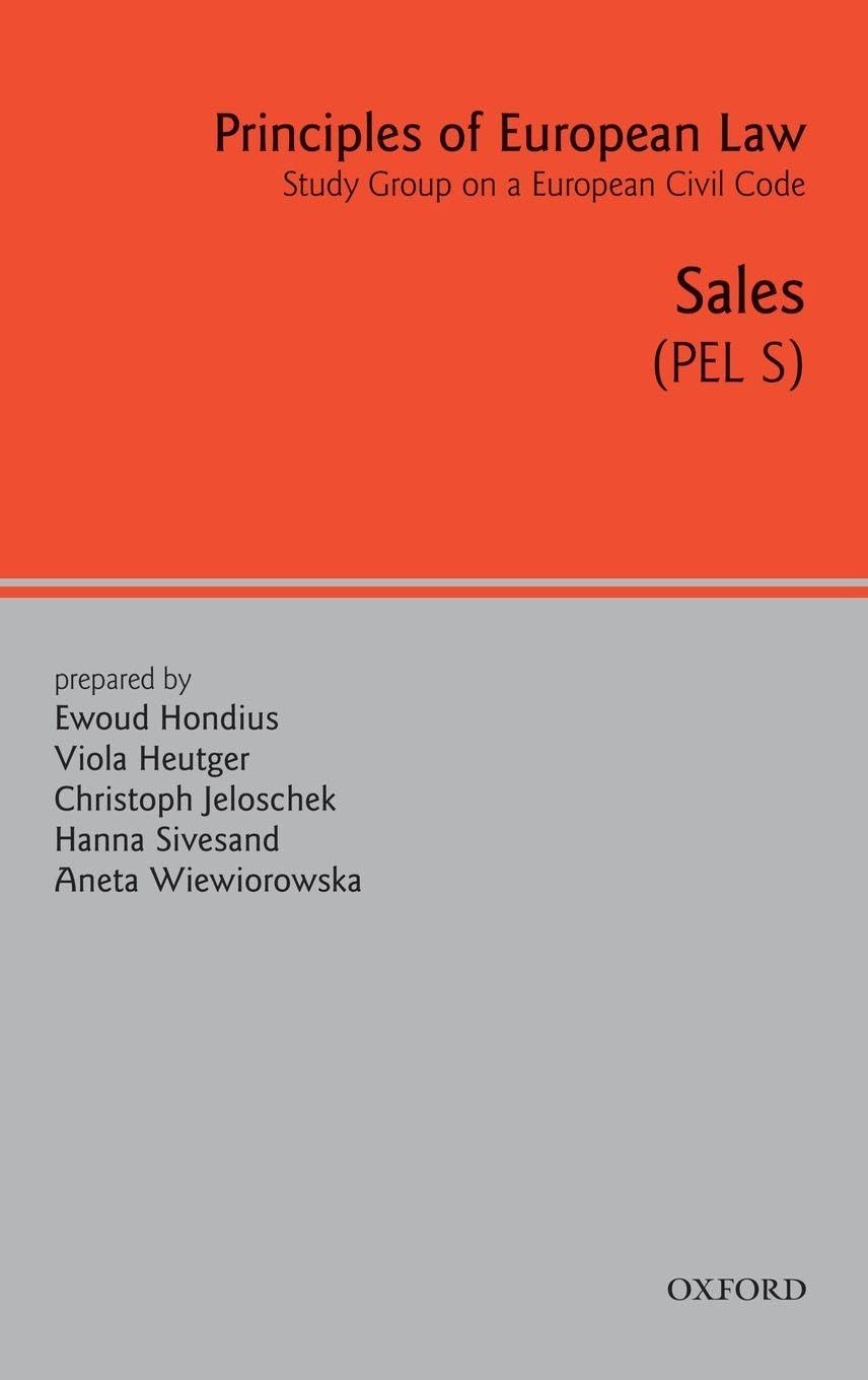 PRINC EUR LAW: SALES ECCS C (European Civil Code Series)