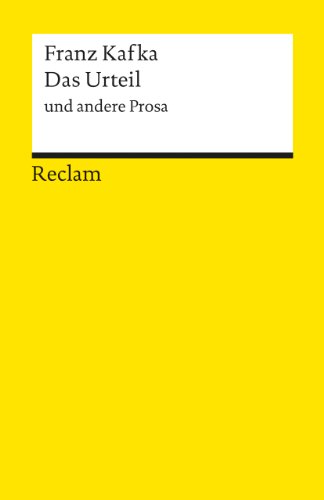 GEBRAUCHT Das Urteil und andere Prosa - Preis vom 02102023 050404 h