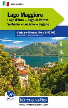 Lago Maggiore Nr. 08 Outdoorkarte Italien 1:50 000: Lago d'Orta, Lago di Varese, Verbania, Locarno, Lugano, free Download mit HKF Maps App (Kümmerly+Frey Outdoorkarten Italien)