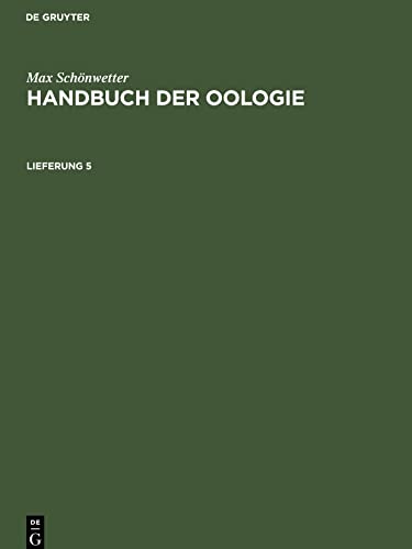 Handbuch der Oologie, Lieferung 5, Handbuch der Oologie Lieferung 5