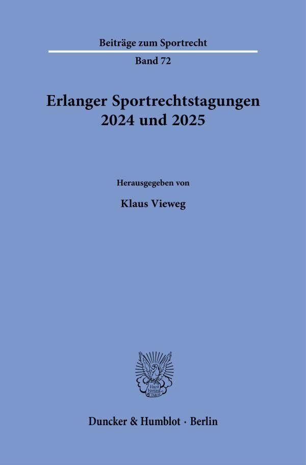 Erlanger Sportrechtstagungen 2024 und 2025