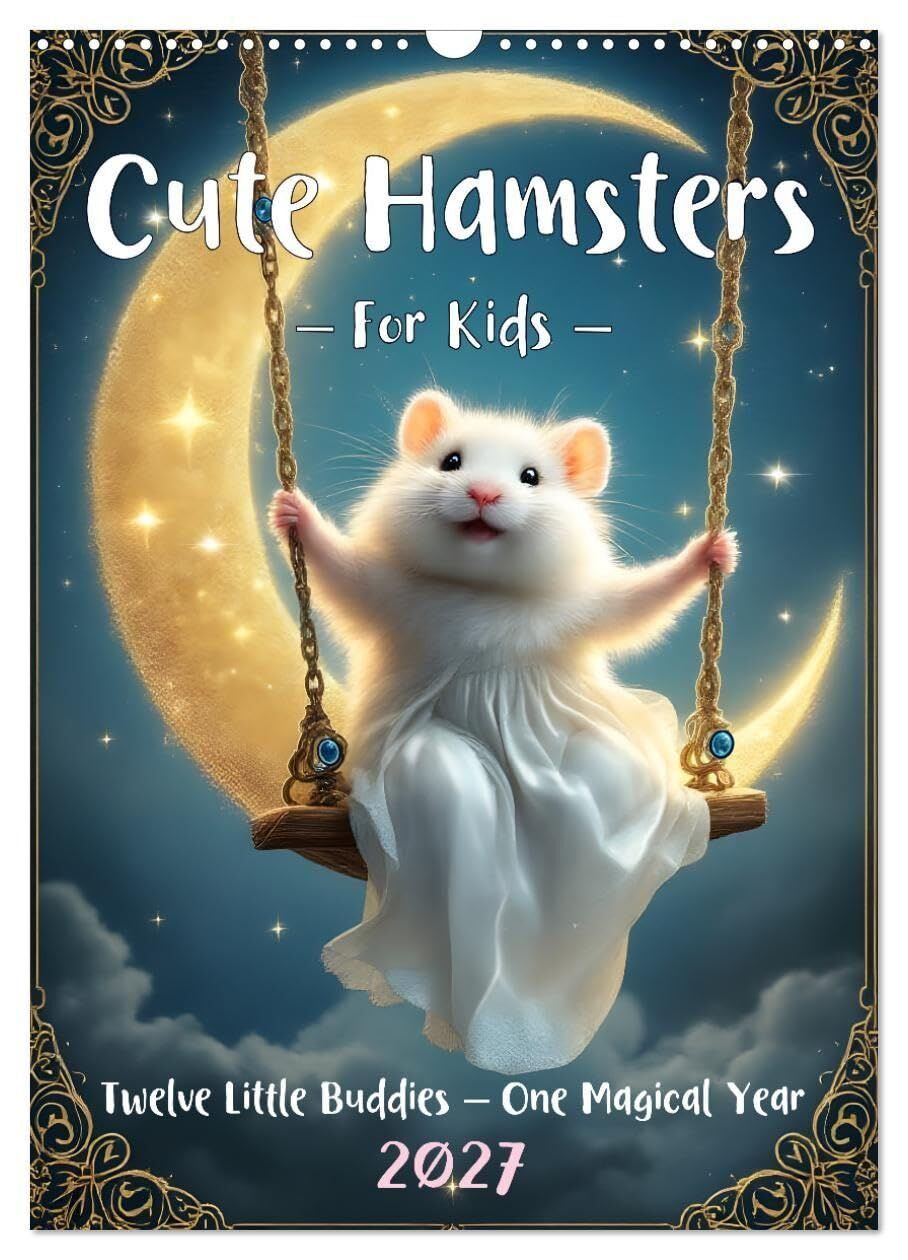 Cute Hamsters - For Kids - (Wall Calendar 2027 DIN A3 portrait), CALVENDO 12 Month Wall Calendar