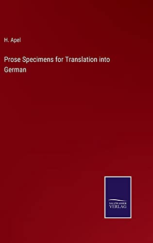 Prose Specimens for Translation into German