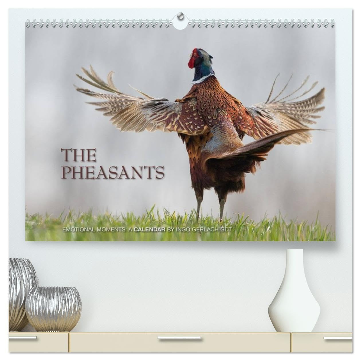 Emotional Moments: The pheasants. UK-Version (High Quality Premium Wall Calendar 2027 DIN A2 landscape),CALVENDO 12 Month Wall Calendar