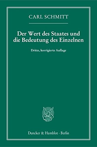 Der Wert des Staates und die Bedeutung des Einzelnen.