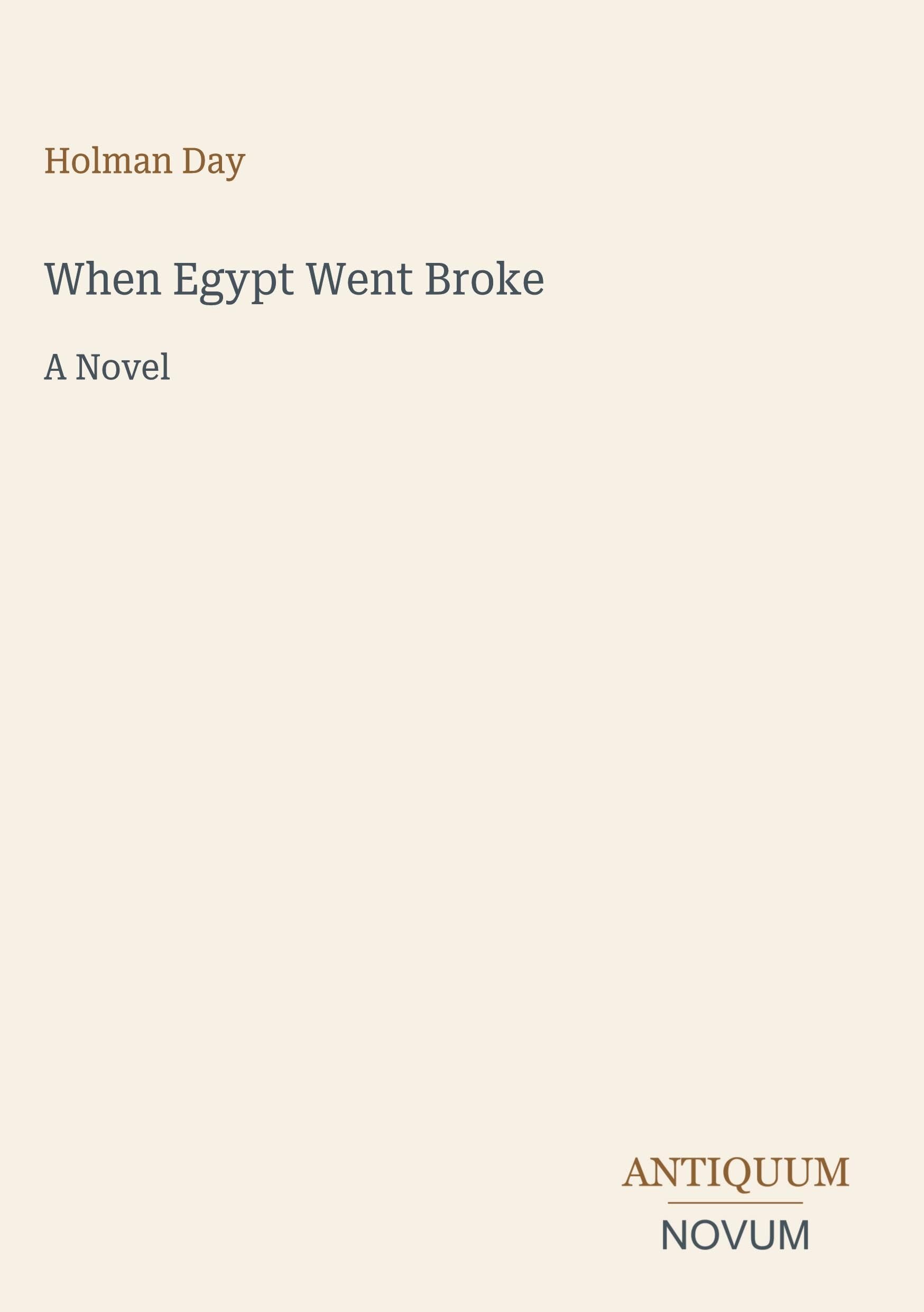 When Egypt Went Broke