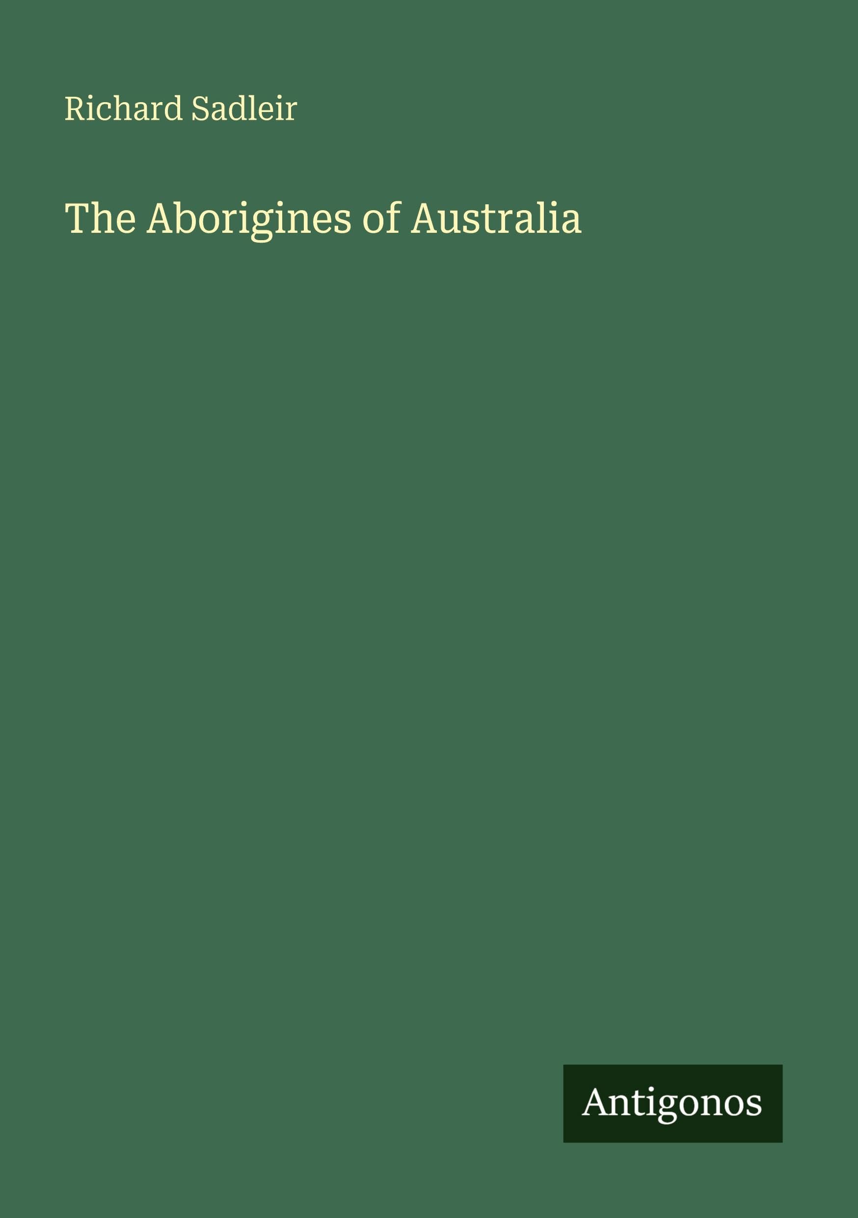The Aborigines of Australia
