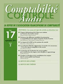 Revue comptabilite tome 17 vol2 contrôle audit