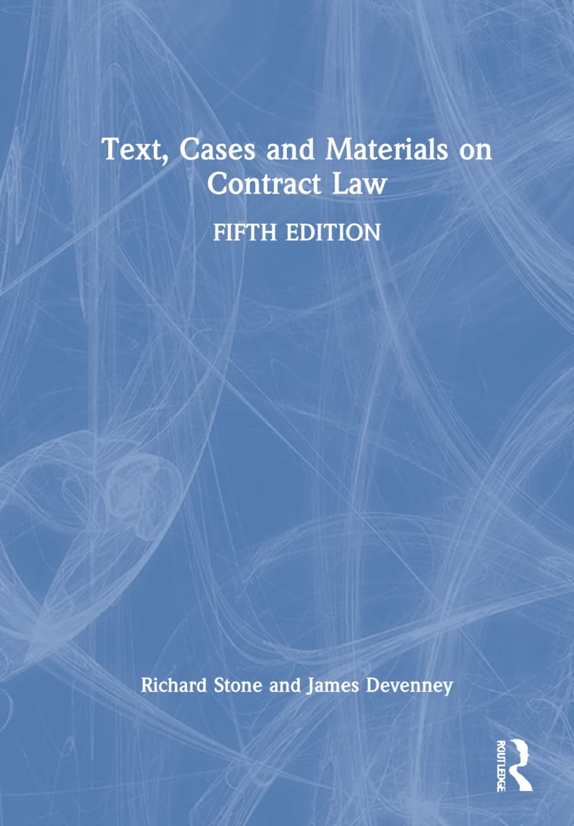 Text, Cases and Materials on Contract Law