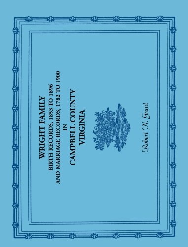 Wright Family Birth Records, 1853 to 1896, and Marriage Records, 1782 to 1900