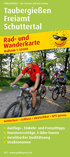 Rad- und Wanderkarte Taubergießen, Freiamt, Schuttertal: mit Ausflugszielen, Einkehr- & Freizeittipps, wetterfest, reissfest, abwischbar, GPS-genau. 1:50000