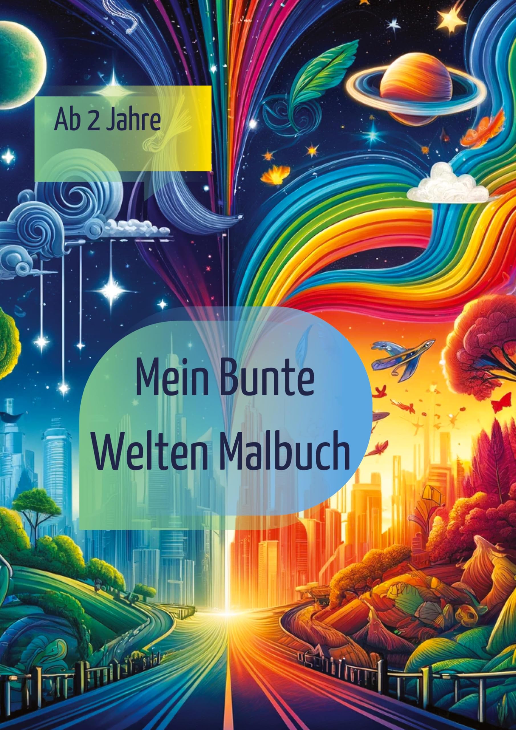 Bunte Welten: Dein kreatives Ausmalbuch für große und kleine Künstler: Entdecke magische Motive und lass deiner Fantasie freien Lauf