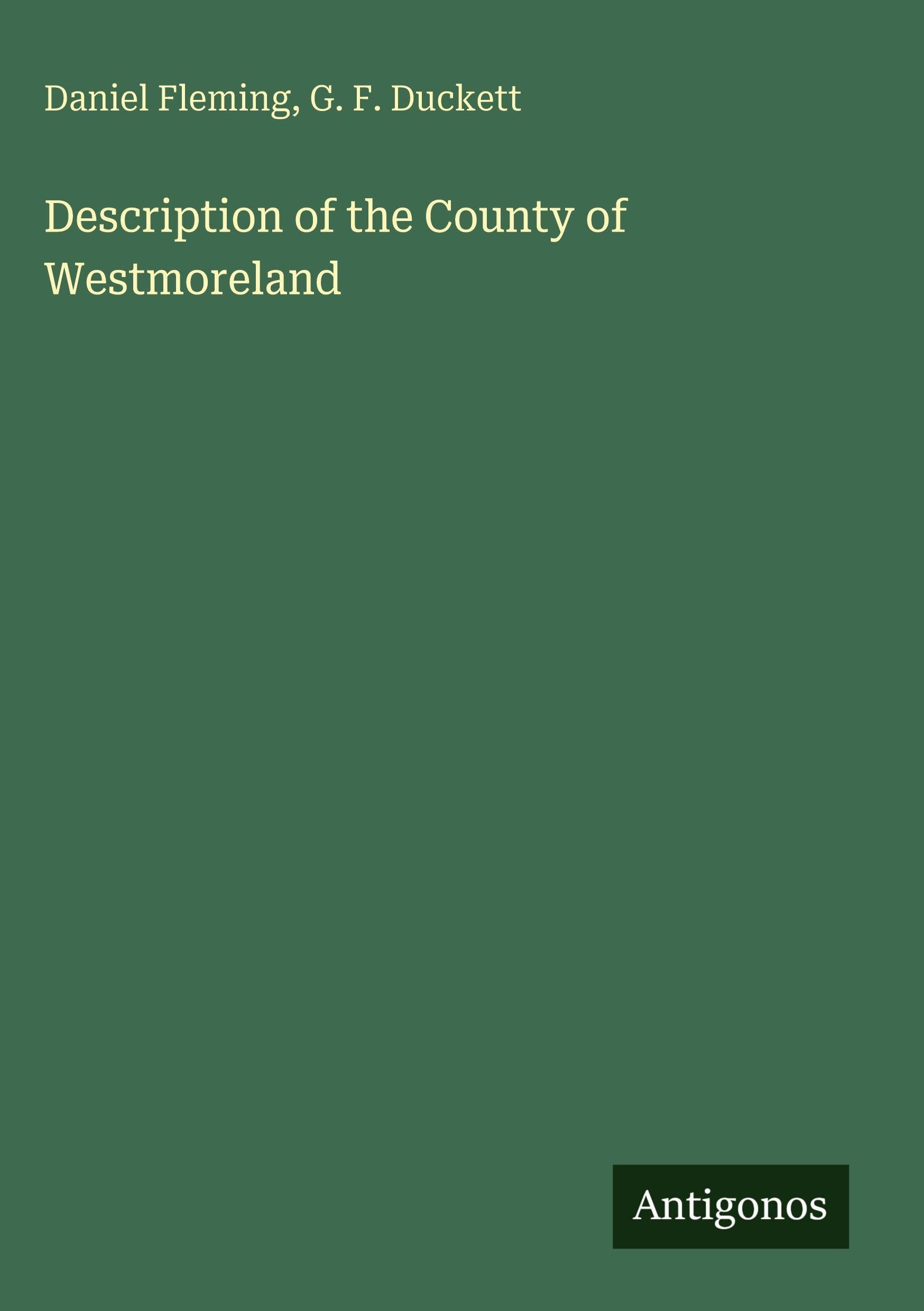 Description of the County of Westmoreland
