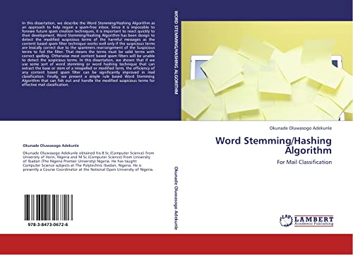 Word Stemming/Hashing Algorithm: For Mail Classification
